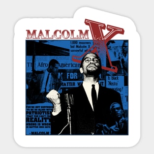 malcolm x grunge Sticker